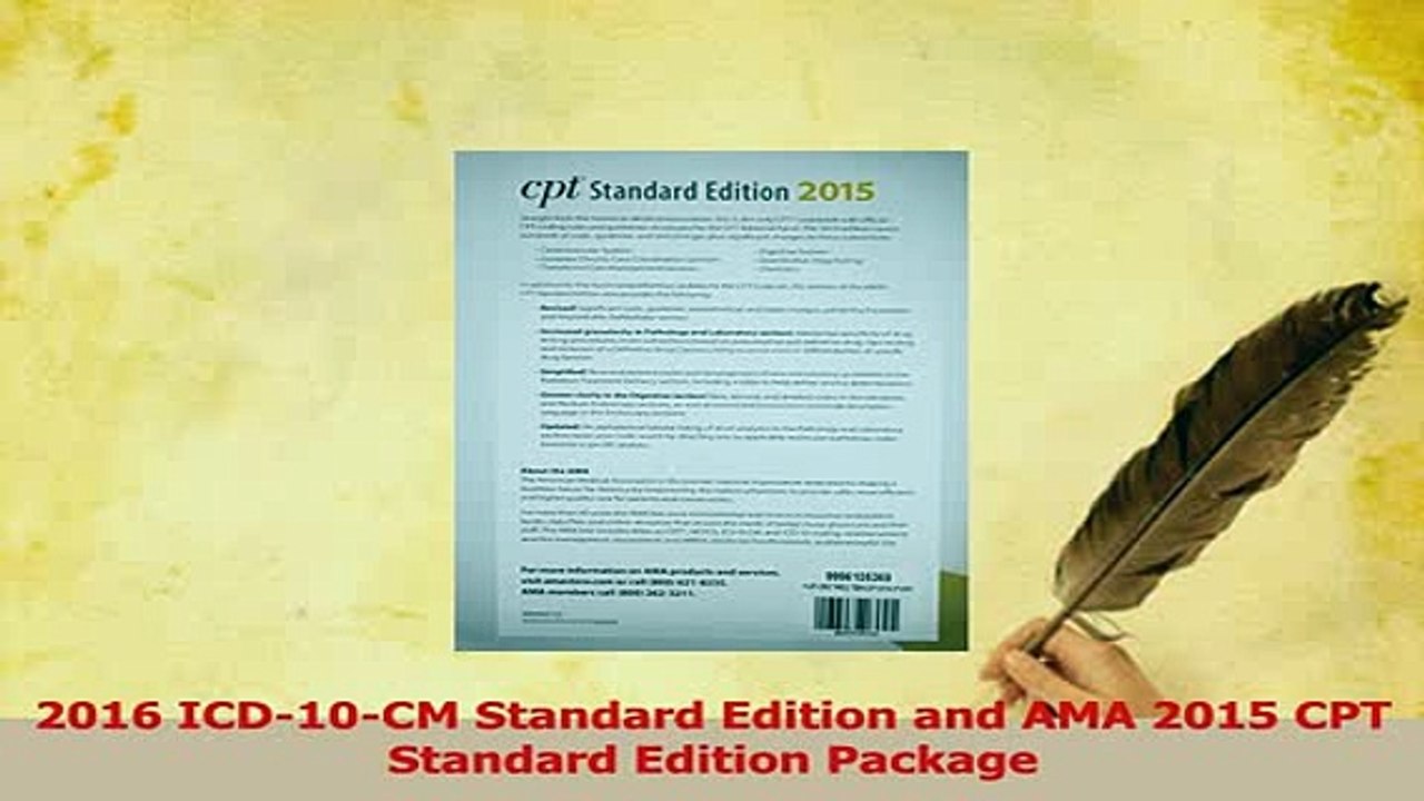 Read  2016 ICD10CM Standard Edition and AMA 2015 CPT Standard Edition Package Ebook Free