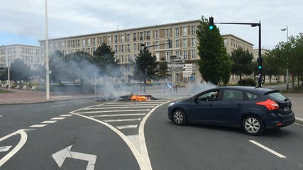 Les accès au centre ville du Havre bloqués