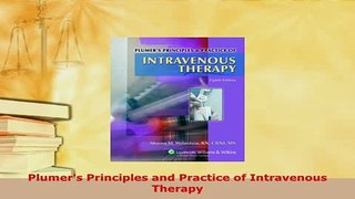 Download  Plumers Principles and Practice of Intravenous Therapy Ebook Free