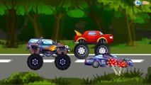 Car Cartoons for kids. Monster Truck with Racing Car & Truck. Winter Adventures. Emergency Cars TV