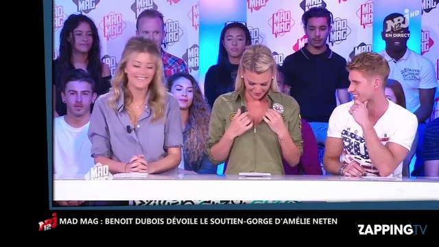 Mad Mag : Amélie Neten en soutien-gorge sur le plateau à cause de Benoît Dubois (Vidéo)