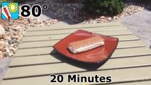 Il place un sandwich à la crème glacée au soleil pendant 75 minutes...