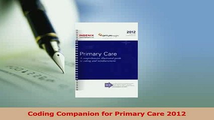 Read  Coding Companion for Primary Care 2012 Ebook Free