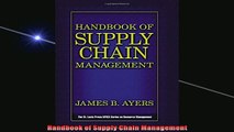 Downlaod Full PDF Free  Handbook of Supply Chain Management Full Free