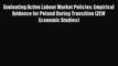 Read Evaluating Active Labour Market Policies: Empirical Evidence for Poland During Transition