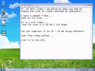 Compress camstudio recorded video to 20 MB