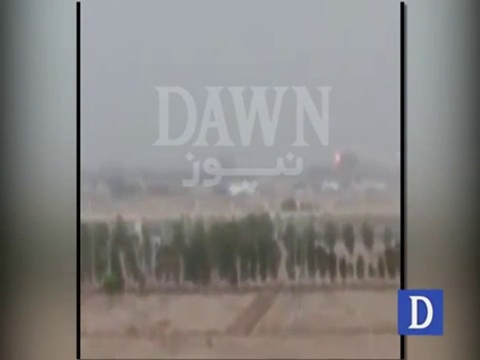 Exclusive Video of Shaheen Airways planes emergency landing at Karachi airport after tyres burst