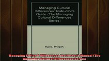 Popular book  Managing Cultural Differences Instructors Manual The Managing Cultural Differences