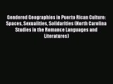 Read Book Gendered Geographies in Puerto Rican Culture: Spaces Sexualities Solidarities (North