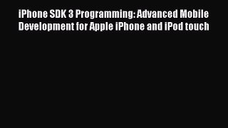 Read iPhone SDK 3 Programming: Advanced Mobile Development for Apple iPhone and iPod touch