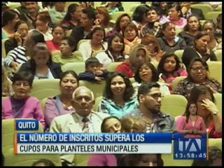 Número de inscritos supera el cupo para planteles municipales