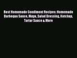 Download Best Homemade Condiment Recipes: Homemade Barbeque Sauce Mayo Salad Dressing Ketchup