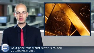 Gold price falls whilst silver is routed