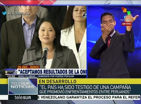 Acepta Keiko Fujimori victoria de Kuczynski en comicios presidenciales
