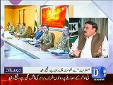 Fauj ne GHQ main Nawaz hakumat ke ministers ko bula ker kaha ke.....