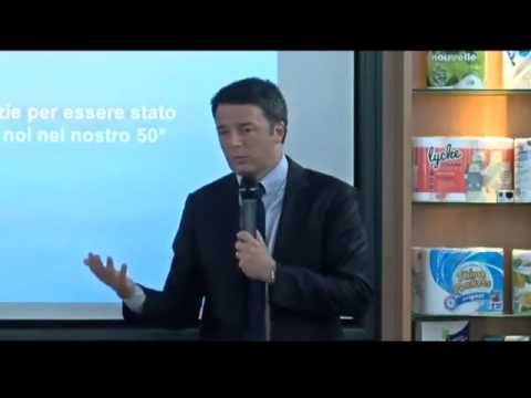 Lucca - Renzi interviene durante la visita al gruppo cartario Sofidel (10.06.16)