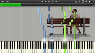 Forrest Gump - Main Title (Feather Theme) - Easy Piano tutorial (Synthesia)