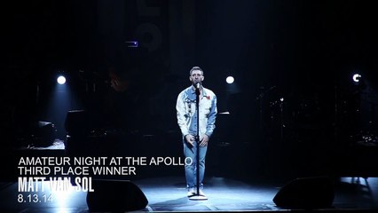 Matt Van Sol, Third Place, Amateur Night at The Apollo