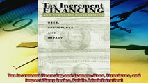 Read here Tax Increment Financing and Econom Uses Structures and Impact Suny Series Public