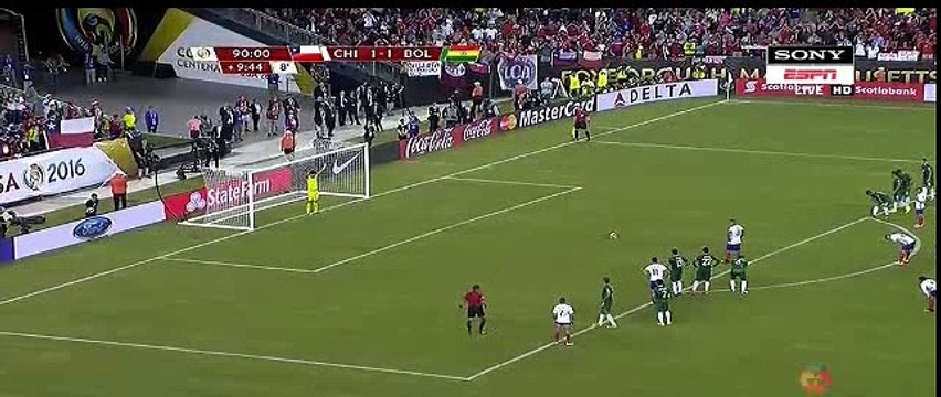 Arturo Vidal Penalty Goal HD - Chile 2-1 Bolivia 10.06.2016