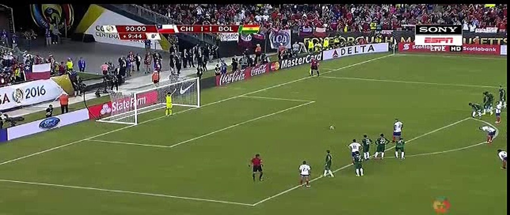 Arturo Vidal Penalty Goal HD - Chile 2-1 Bolivia 10.06.2016