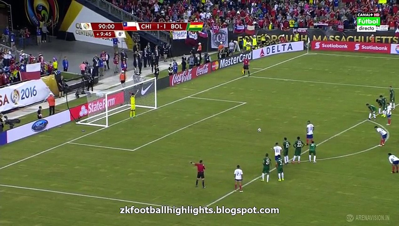 PENALTY Arturo Vidal Second Goal HD - Chile 2-1 Bolivia 10.06.2016 HD