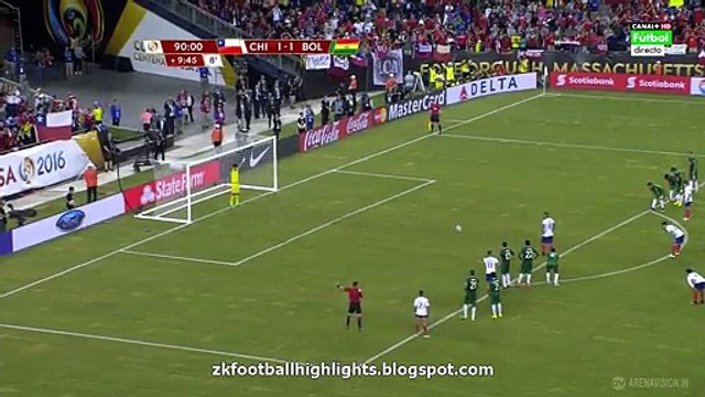 PENALTY Arturo Vidal Second Goal HD - Chile 2-1 Bolivia 10.06.2016 HD