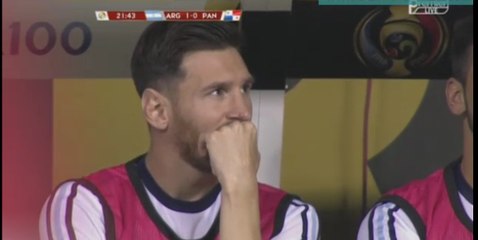 Lionel Messi gets Angry- Argentina 1-0  Panama - 10-06-2016