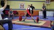 10 year old Naomi Kutin deadlifting on 4/29/12 - gets 203 - near miss with 215