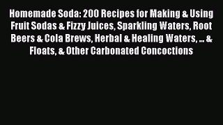 Read Homemade Soda: 200 Recipes for Making & Using Fruit Sodas & Fizzy Juices Sparkling Waters