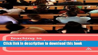 Read Teaching in Post-Compulsory Education: Learning, Skills and Standards (Continuum Studies in