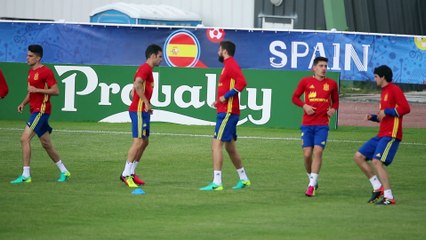 ile de Ré  EURO 2016 équipe de football d'Espagne à l'entrainement