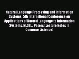 [PDF] Natural Language Processing and Information Systems: 5th International Conference on