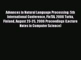 [PDF] Advances in Natural Language Processing: 5th International Conference FinTAL 2006 Turku