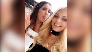 DJ Havana Brown and Rachael Finch muck around at the races