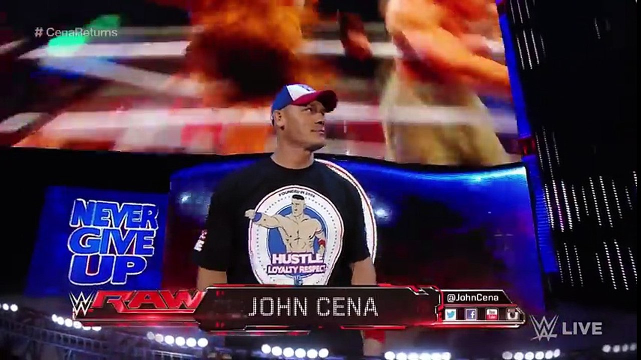 John Cena returns to WWE and officially enters WWE's New Era- Raw