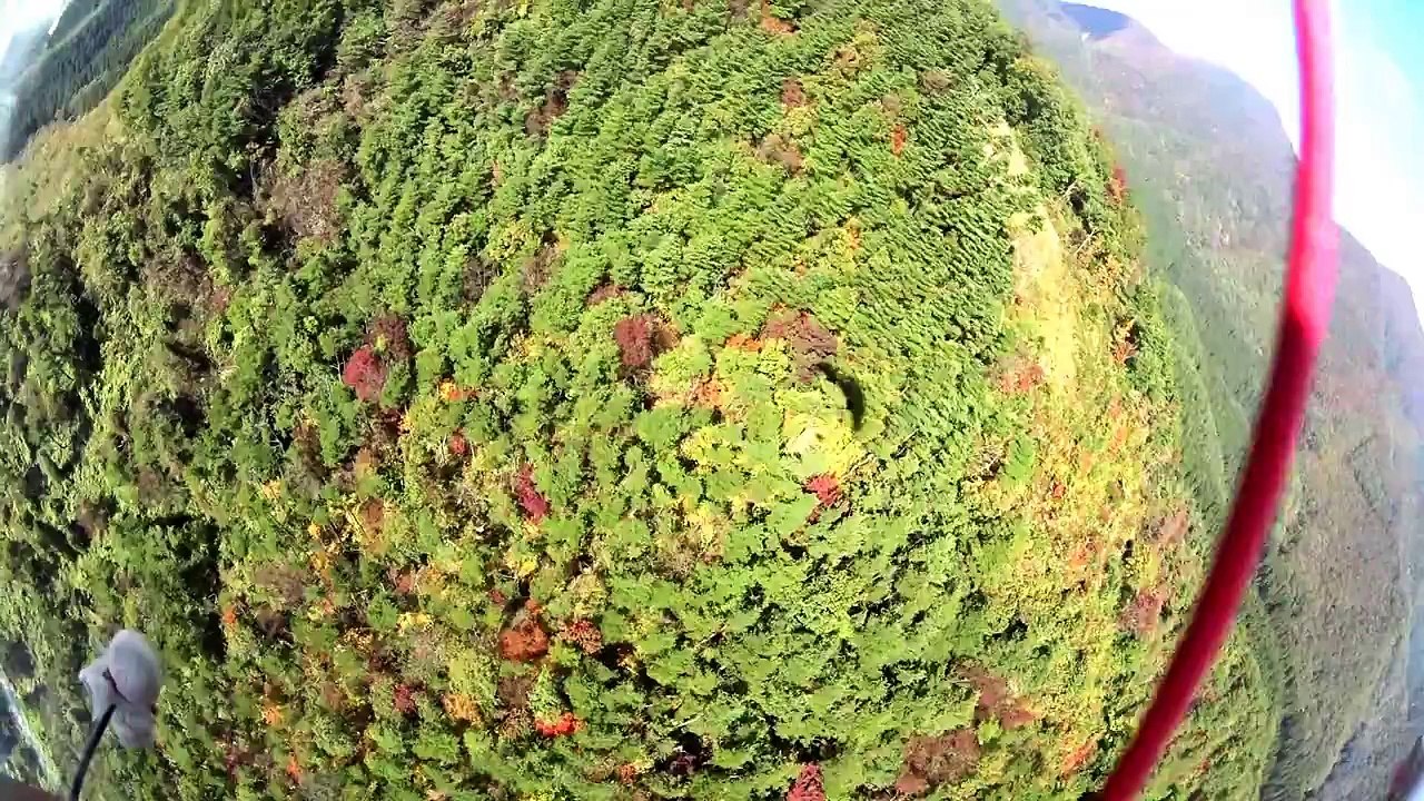 白石エリアでパラグライダー　2015/10/17
