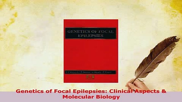 PDF Genetics of Focal Epilepsies Clinical Aspects Molecular Biology Free Books