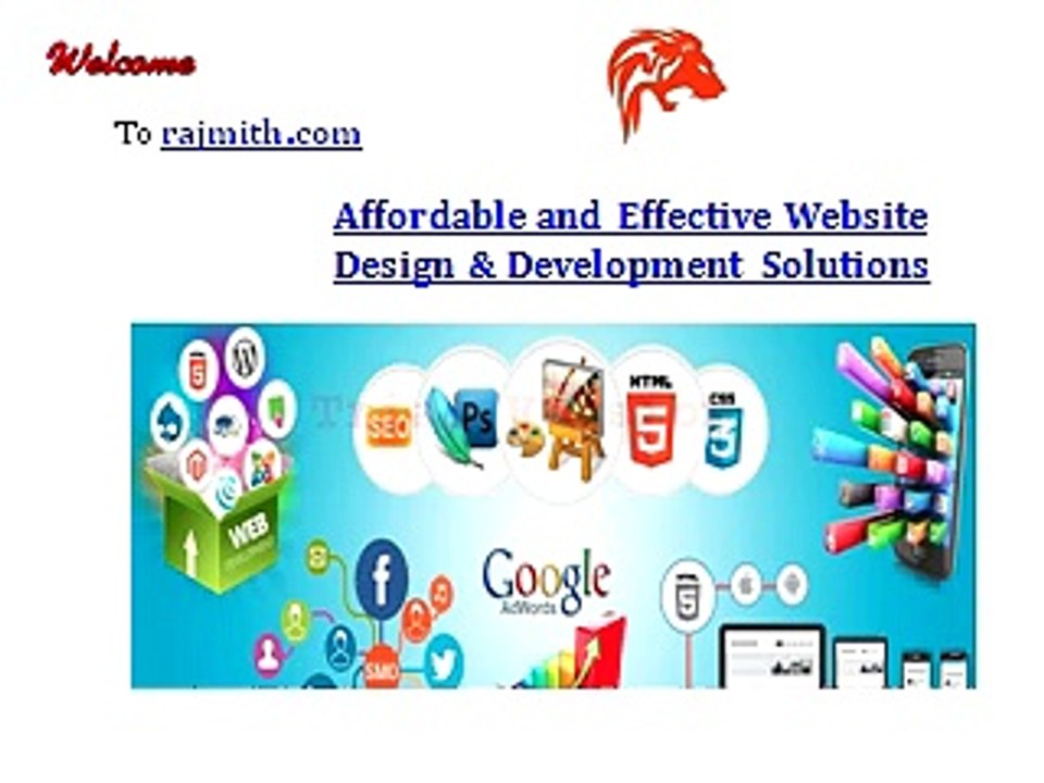 Affordable and Effective Website Design & Development Solutions- rajmith.com