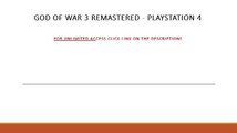 God of War 3 Remastered   PlayStation 4