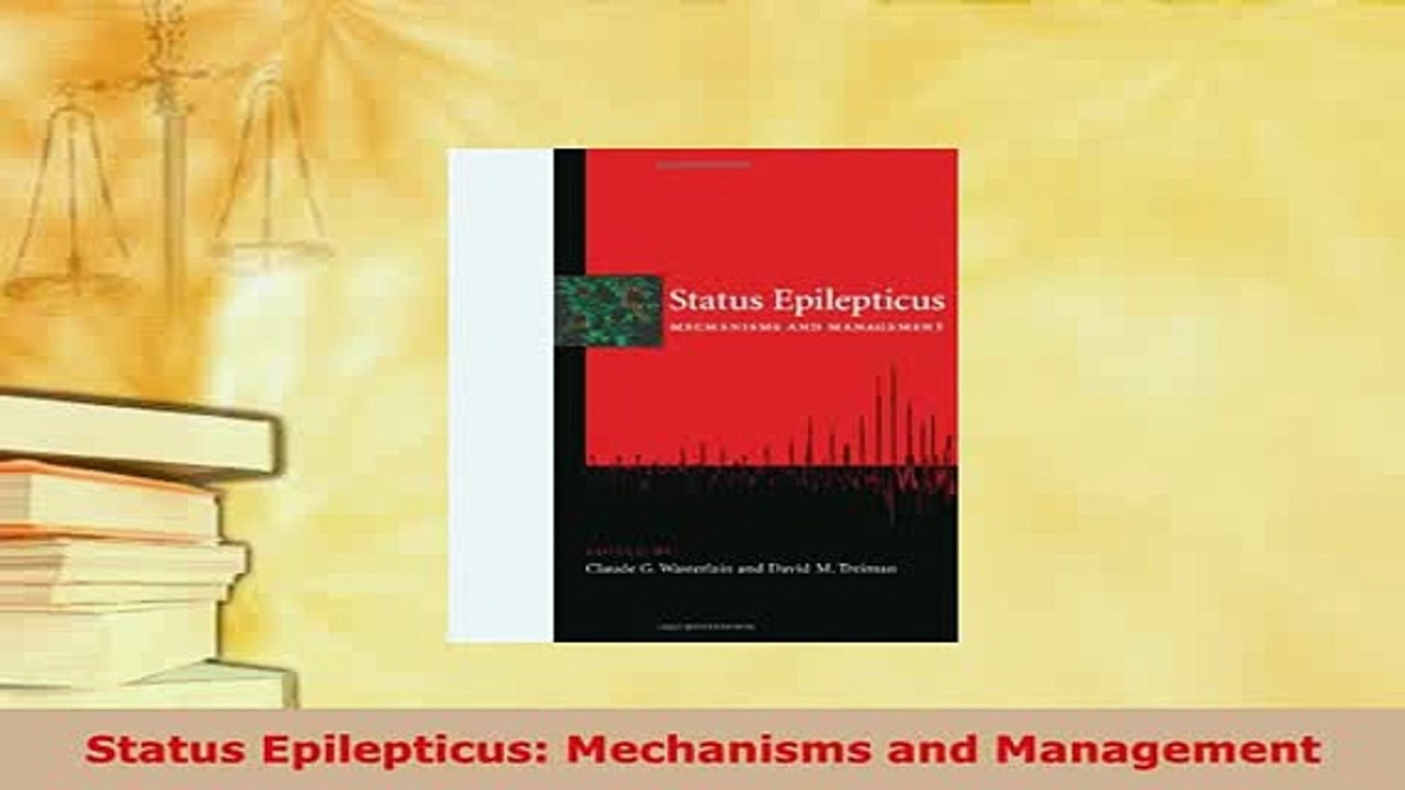 PDF  Status Epilepticus Mechanisms and Management Free Books