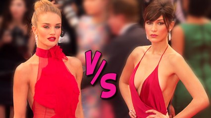Bella Hadid V/s Rosie Hungtinton Whiteley : Who Looked HOTTER In Red At Cannes
