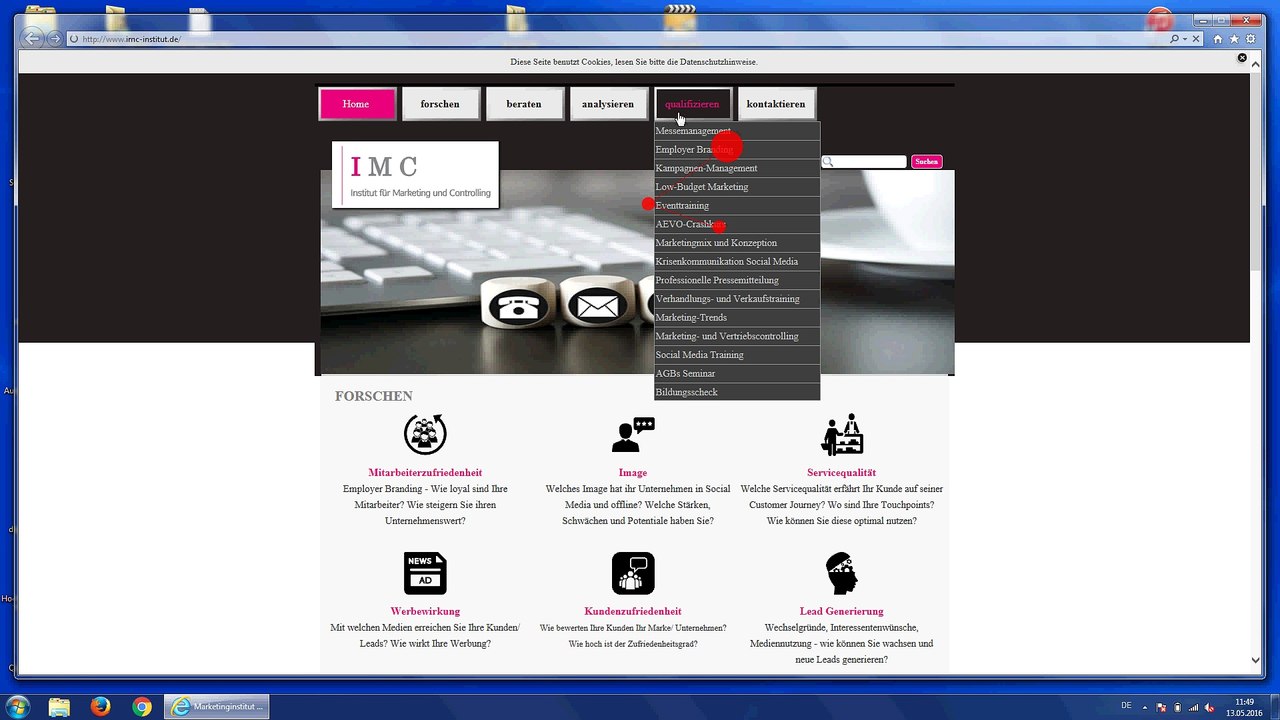 Von der Startseite zur Zielseite