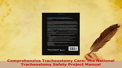 Download  Comprehensive Tracheostomy Care The National Tracheostomy Safety Project Manual Ebook Online