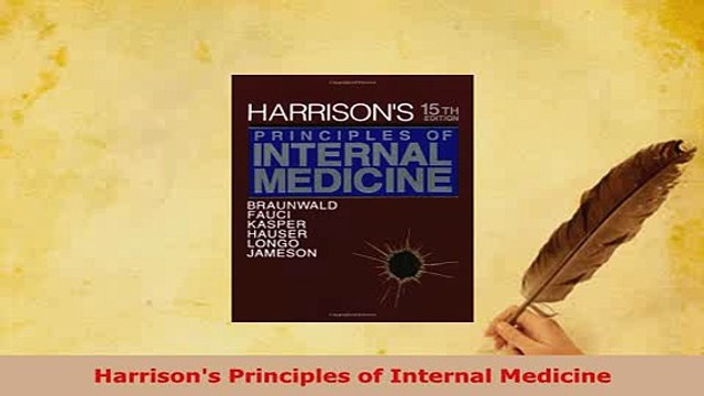 PDF Harrisons Principles of Internal Medicine EBook