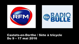 10/05/16 : parcours à tricycle, arrêt à Agen pour la prévention des AVC - RFM et Radio Bulle