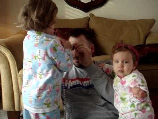 Dad's Lightning Fast Reflex Saves Daughter From Nasty Fall