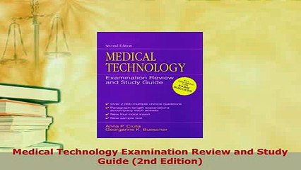 Download  Medical Technology Examination Review and Study Guide 2nd Edition PDF Free