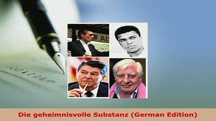 PDF  Die geheimnisvolle Substanz German Edition Free Books