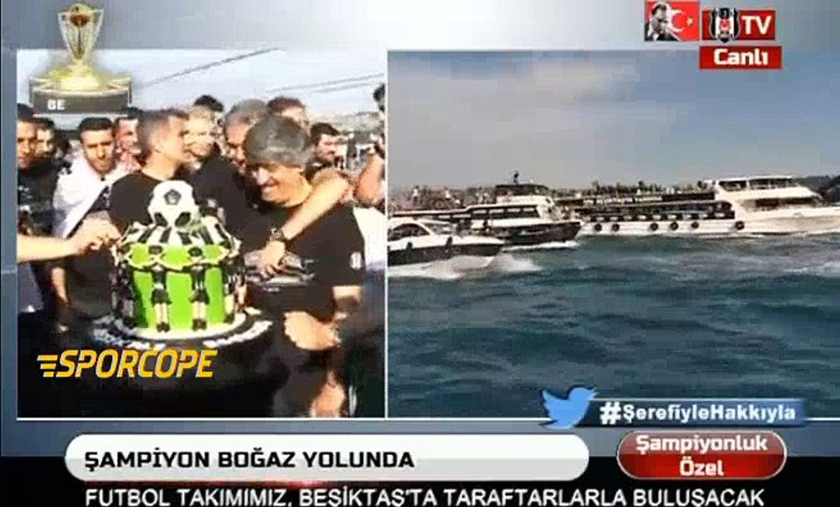 Beşiktaş şampiyonluk pastasını kesti.